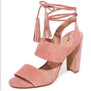 Pink Madewell Suede Women's Block Heel Sandals